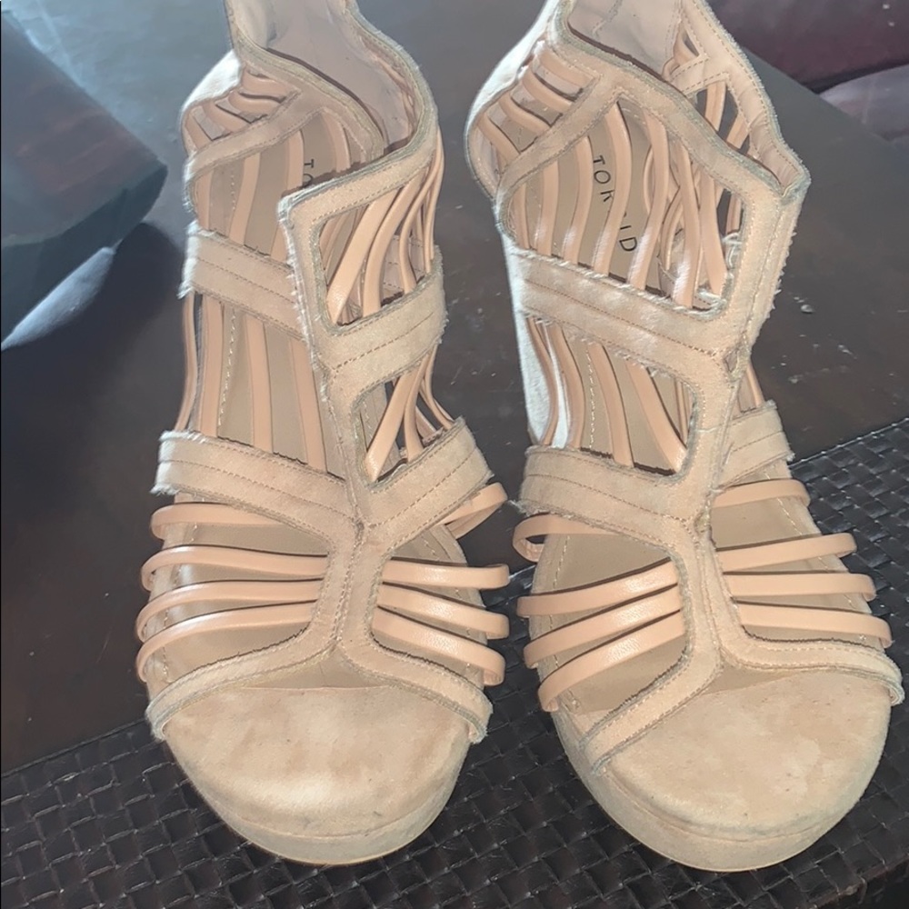 Nude/cream wedges...Can be negotiated